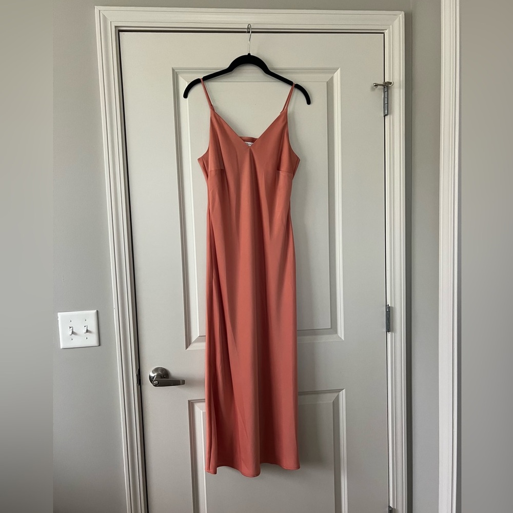 Prologue slip dress satin orange